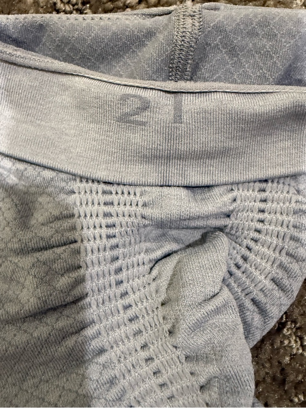 Lululemon Ruched Capri In the Flow 1 color gray size 2 - Picture 2 of 3
